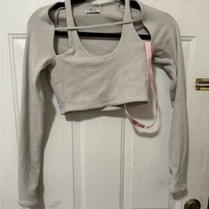 Brand New Oh Polly Cropped Long Sleeve - Batch Grey - Size US 6 / UK 10